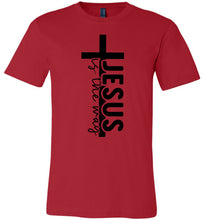 Load image into Gallery viewer, Jesus Is The Way Christian Quote Shirts red