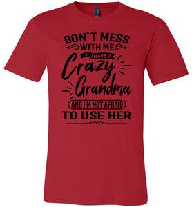 Crazy Grandma T Shirts | Funny Grandchild T-Shirts | Funny grandchildren sayings red