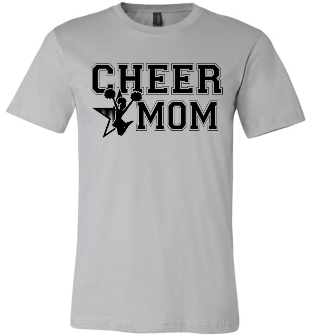 Cheer Mom T Shirts silver