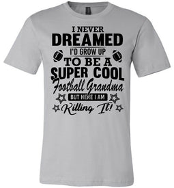 Super Cool Football Grandma Shirts silver