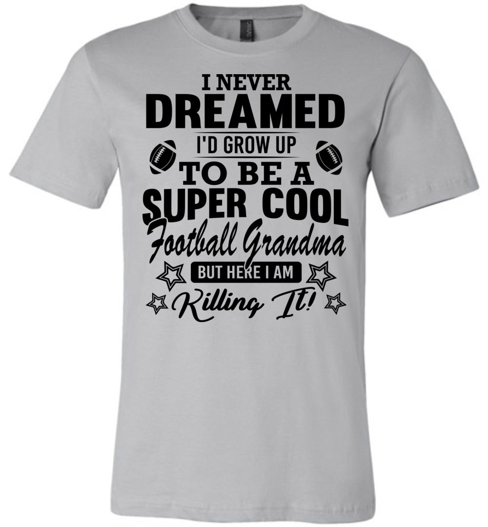 Super Cool Football Grandma Shirts silver