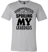 Load image into Gallery viewer, Happiness Is Spoiling My Grandkids Tshirt silver