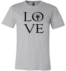 Love Christian Jesus Cross Shirts silver