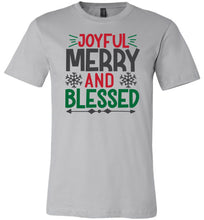 Load image into Gallery viewer, Joyful Merry And Blessed Christian Christmas Shirts silver