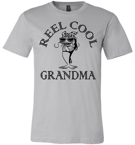 Reel Cool Grandma Funny Fishing Grandma T Shirt siver