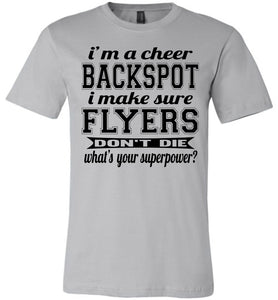 I'm A Backspot Funny Unisex Cheer Backspot Shirts silver