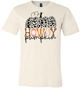 Howdy Pumpkin Funny Fall Shirts soft cream