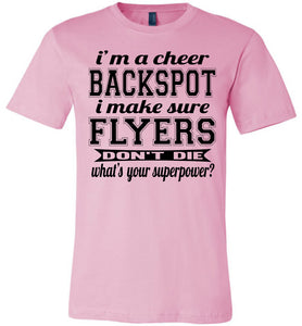 I'm A Backspot Funny Unisex Cheer Backspot Shirts pink