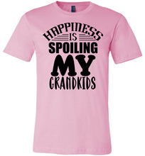 Load image into Gallery viewer, Happiness Is Spoiling My Grandkids Tshirt pink