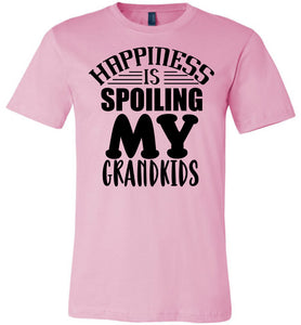 Happiness Is Spoiling My Grandkids Tshirt pink