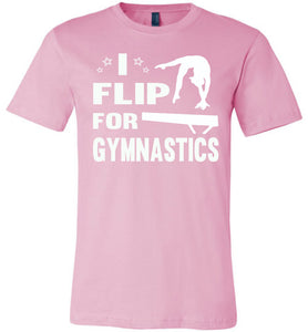 I Flip For Gymnastics T Shirts pink