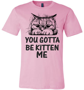 You Gotta Be Kitten Me Funny Cat T Shirt pink