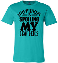 Load image into Gallery viewer, Happiness Is Spoiling My Grandkids Tshirt teal