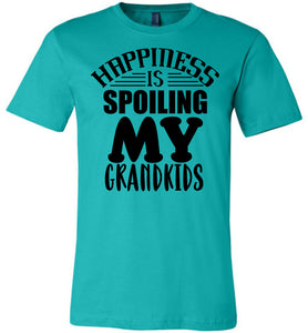 Happiness Is Spoiling My Grandkids Tshirt teal