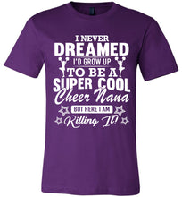 Load image into Gallery viewer, Super Cool Cheer Nana Shirts purple