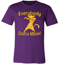 Load image into Gallery viewer, Everybody Dance Meow Funny Dance Shirts team purple
