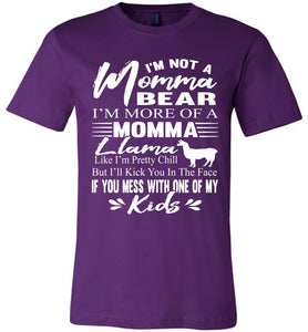 Momma Llama Shirt | Funny Mom Shirts | Momma Bear Shirt purple