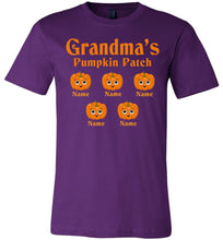 Load image into Gallery viewer, Grandma&#39;s Pumpkin Patch Grandma Pumpkin Shirt purple