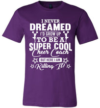 Load image into Gallery viewer, Super Cool Cheer Coach Shirts, Cheer Coach Gifts, Funny Cheer Coach Shirts purple