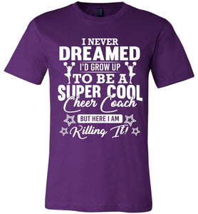 Super Cool Cheer Coach Shirts, Cheer Coach Gifts, Funny Cheer Coach Shirts purple