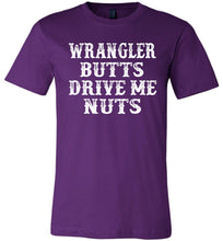 Load image into Gallery viewer, Wrangler Butts Drive Me Nuts Cowgirl Country Shirts For Girls purple