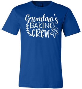 Grandma Baking Crew Funny Christmas Shirts blue