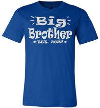 Load image into Gallery viewer, Big Brother EST 2022 Big Brother Shirt adult &amp; youth royal