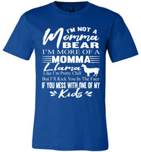 Load image into Gallery viewer, Momma Llama Shirt | Funny Mom Shirts | Momma Bear Shirt true blue
