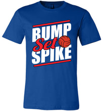 Load image into Gallery viewer, Bump Set Spike Volleyball Shirts royal