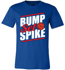 Bump Set Spike Volleyball Shirts royal