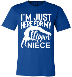 I'm Just Here For My Flippin Niece Gymnastics Aunt Uncle Shirts royal