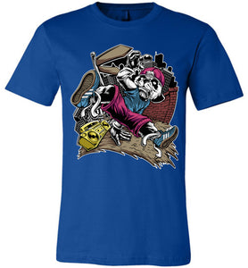 Break Dance Panda Hip Hop T Shirts royal