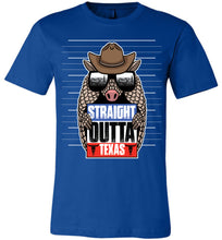 Load image into Gallery viewer, Straight Outta Texas Shirt With Armadillo Texas pride shirts royal