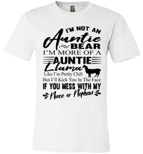 Load image into Gallery viewer, Auntie Llama Shirt | Auntie Bear Shirt | Funny Aunt Shirts white