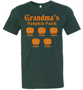 Grandma's Pumpkin Patch Grandma Pumpkin Shirt forest green