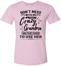 Load image into Gallery viewer, Crazy Grandma T Shirts | Funny Grandchild T-Shirts | Funny grandchildren sayings lilac