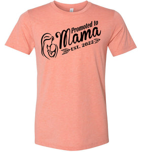 Promoted To Mama Est 2022 New Mom Shirts sunset