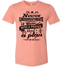 Load image into Gallery viewer, Mom With A Prayer And A Plan Praying Mom Shirt sunset