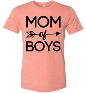 Mom Of Boys T-Shirt | Mom Of Boys Gifts Heather Sunset