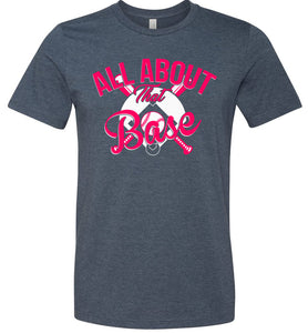 All About That Base Softball Shirts heather navy