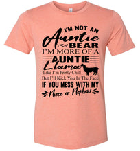 Load image into Gallery viewer, Auntie Llama Shirt | Auntie Bear Shirt | Funny Aunt Shirts heather sunset