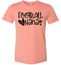 Load image into Gallery viewer, Football Nana Shirt Heather Prism Sunset