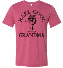Load image into Gallery viewer, Reel Cool Grandma Funny Fishing Grandma T Shirt red