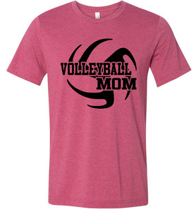 Volleyball Mom T Shirts raspberry