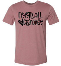 Load image into Gallery viewer, Football Grandma Shirts heather mauve