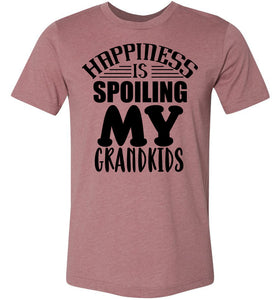 Happiness Is Spoiling My Grandkids Tshirt Heather Mauve