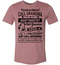 Load image into Gallery viewer, Just Call Grandma T Shirts | Funny Grandma Shirts | Funny Grandma Gifts heather meuve