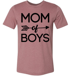 Mom Of Boys T-Shirt | Mom Of Boys Gifts Heather Mauve