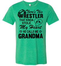 Load image into Gallery viewer, Wrestler Stole My Heart Grandma Wrestling Tshirt green