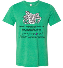 Load image into Gallery viewer, Domestic Violence T-Shirts Kelly heather green